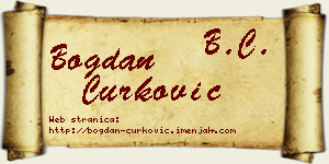 Bogdan Ćurković vizit kartica